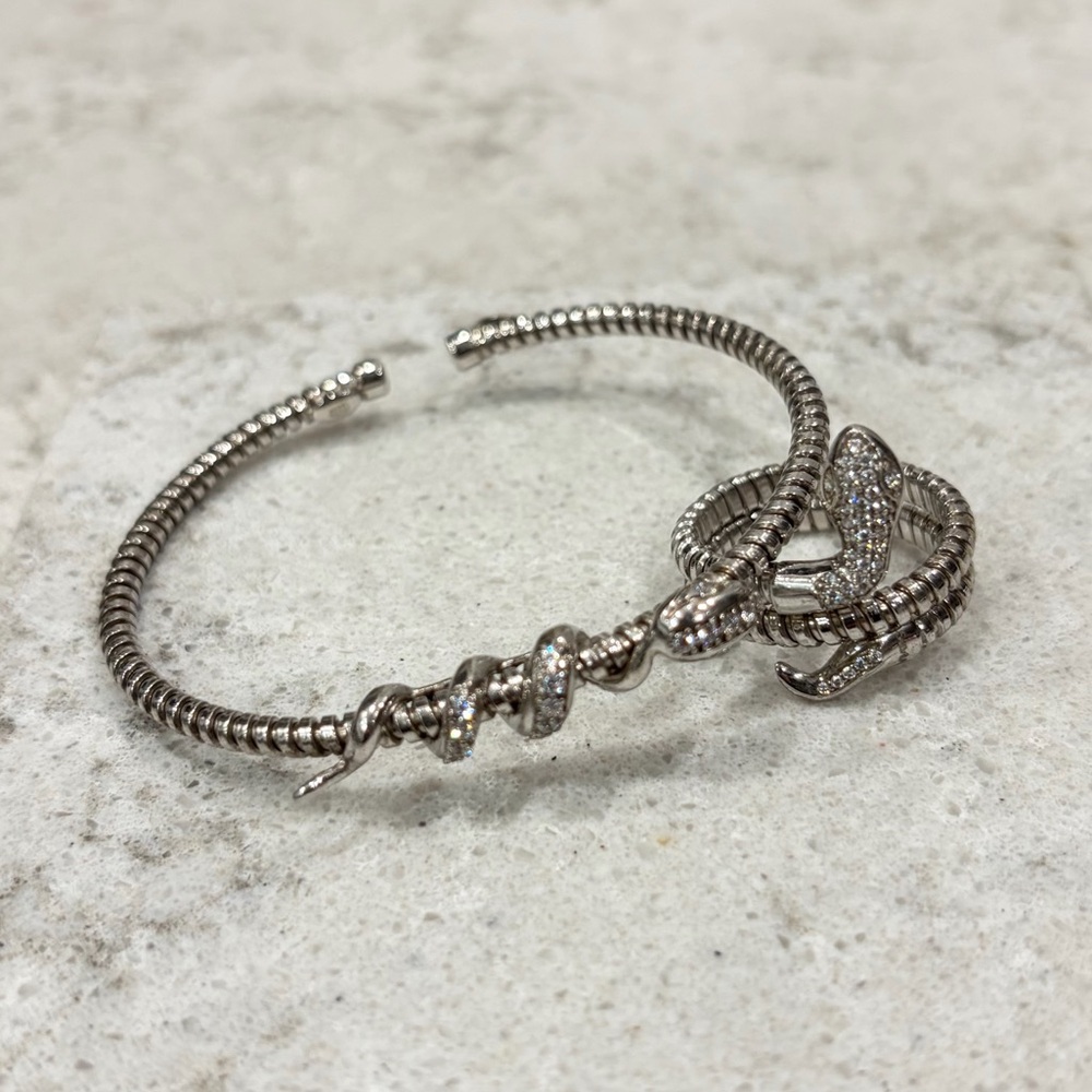 SILVER SNAKE BRACELET & RING SET 🐍